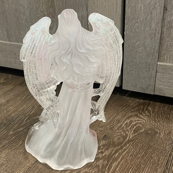 Clear Angel Figurine with Red Accents - Picture 5 of 5